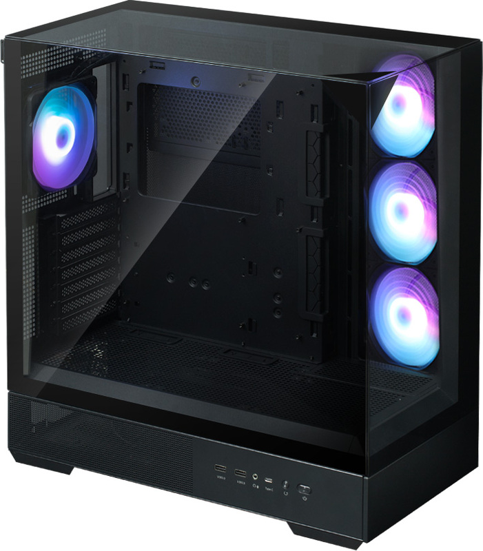 Zalman p40 prism plus mid tower pc 2 orig - Zalman P40 Prism Plus Black Midi Tower Behuizing (Black)