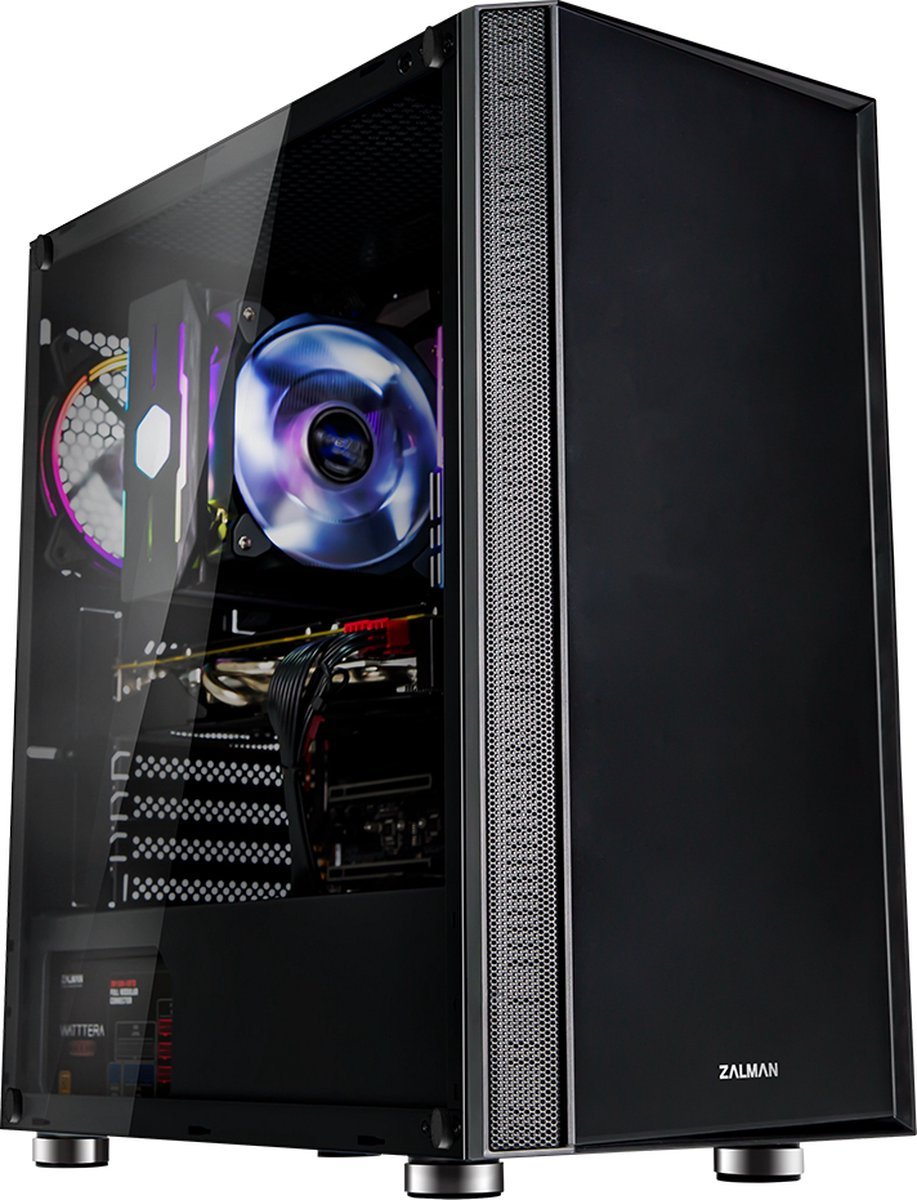 Zalman R2 Black Midi-Tower Gaming-Behuizing, Behuizing Zwart