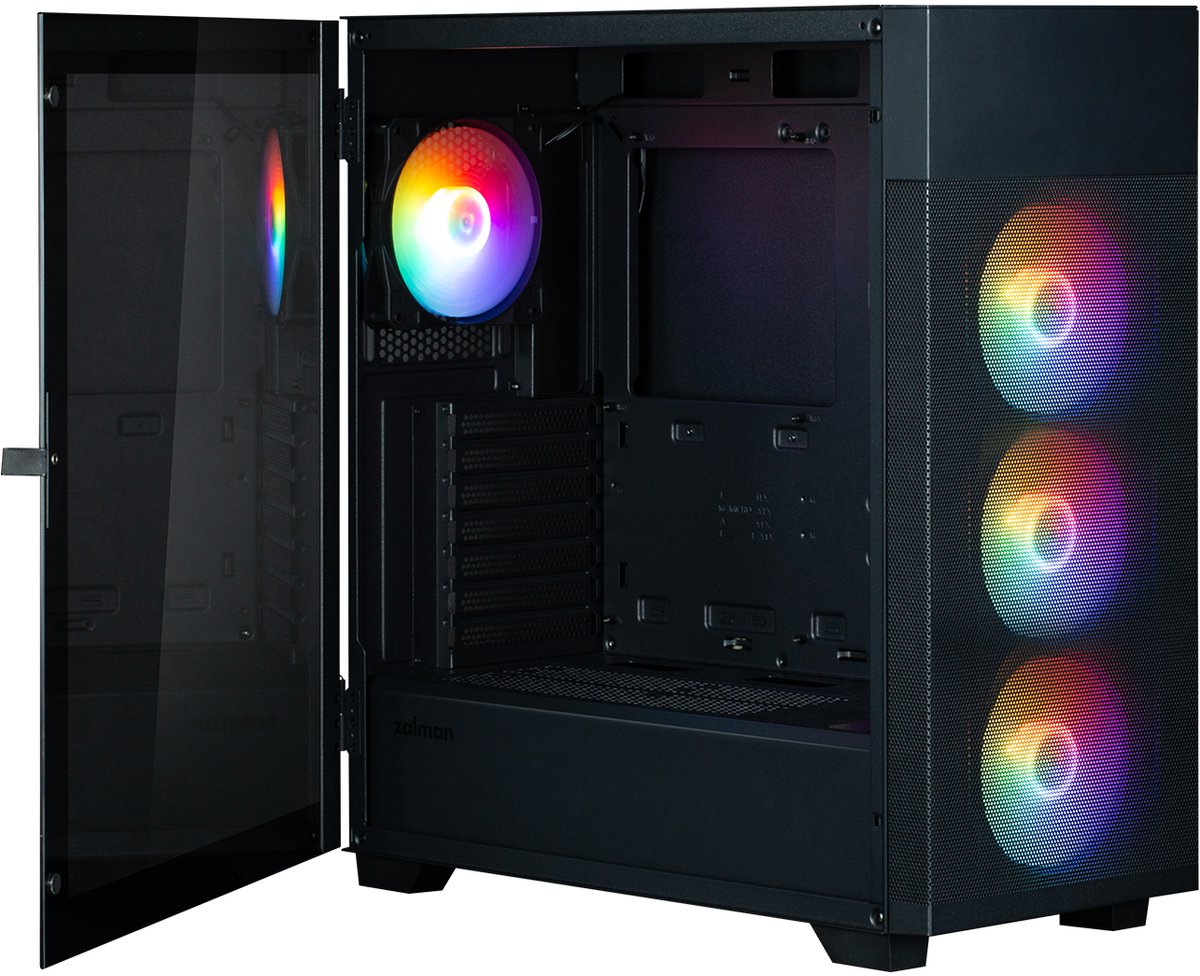 S5 Neo Black Midi Tower Behuizing (Zwart) - afbeelding 5
