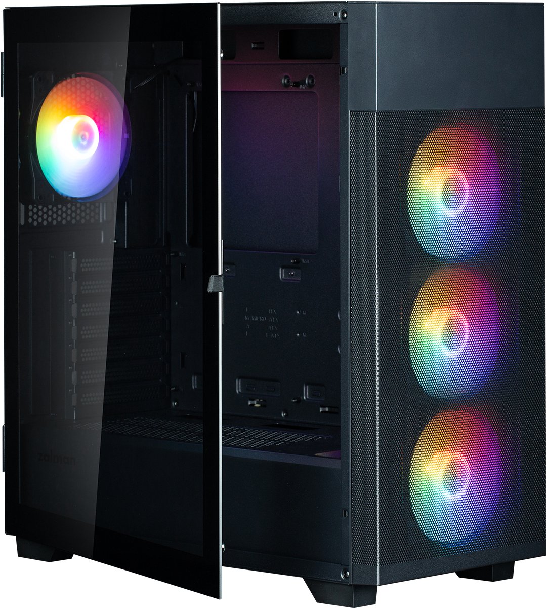 S5 Neo Black Midi Tower Behuizing (Zwart) - afbeelding 6