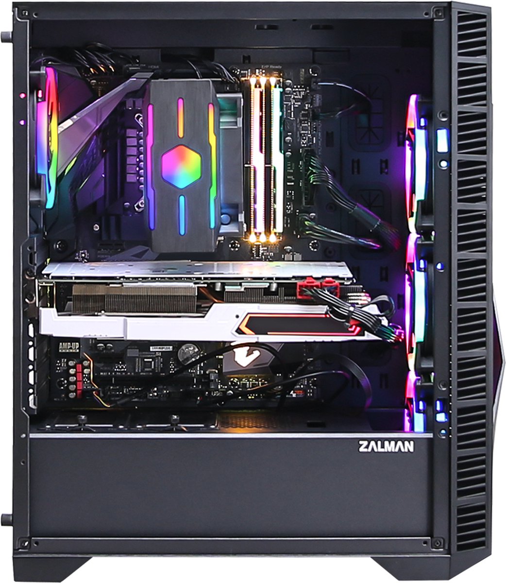 Zalman Z3 Iceberg Black Midi Tower Zwart behuizing - afbeelding 4