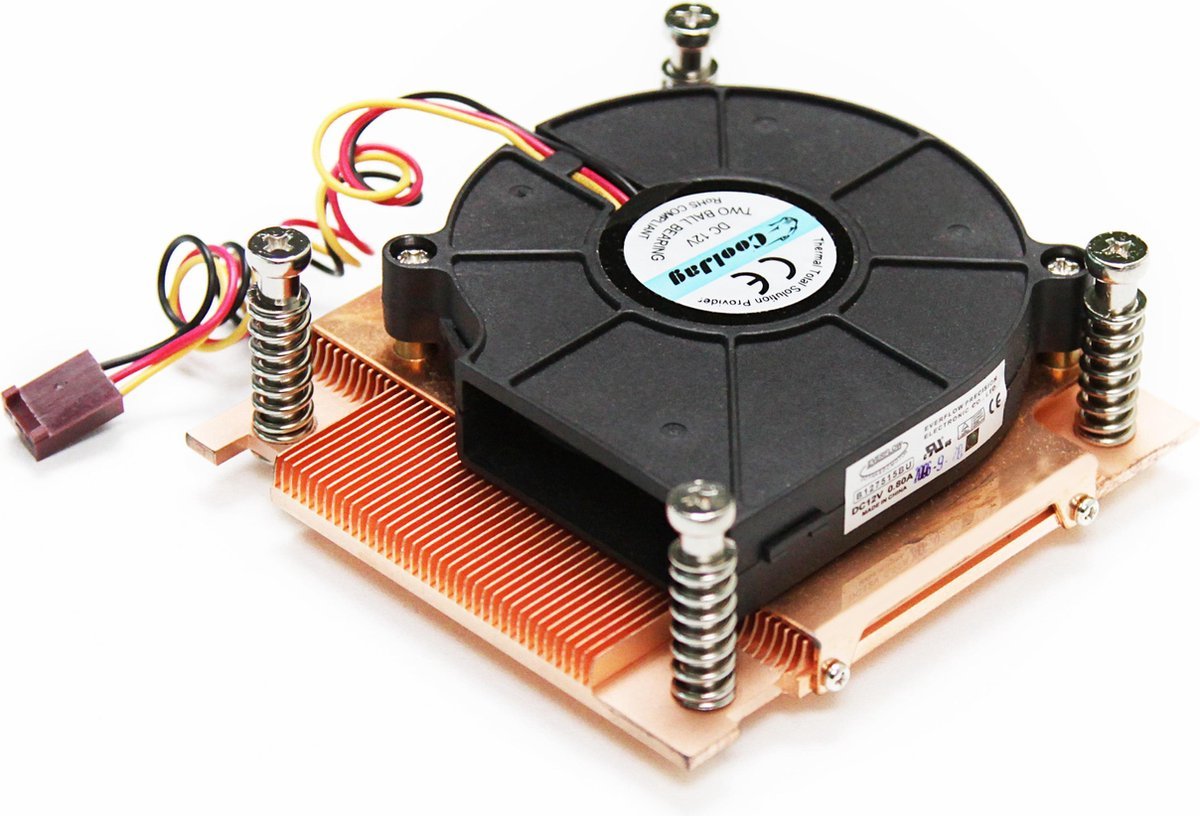  1 U Copper Cpu Cooler Cooljag Jac72Lc/ Oak-7 P4 Socket Intel Pentium 4 Socket 775