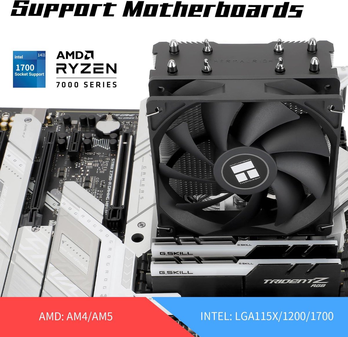 Thermalright Assassin X 120 Refined SE CPU Luchtkoeler met TL-C12C PWM Ventilator, 4 Heatpipes, 225W TDP - afbeelding 8