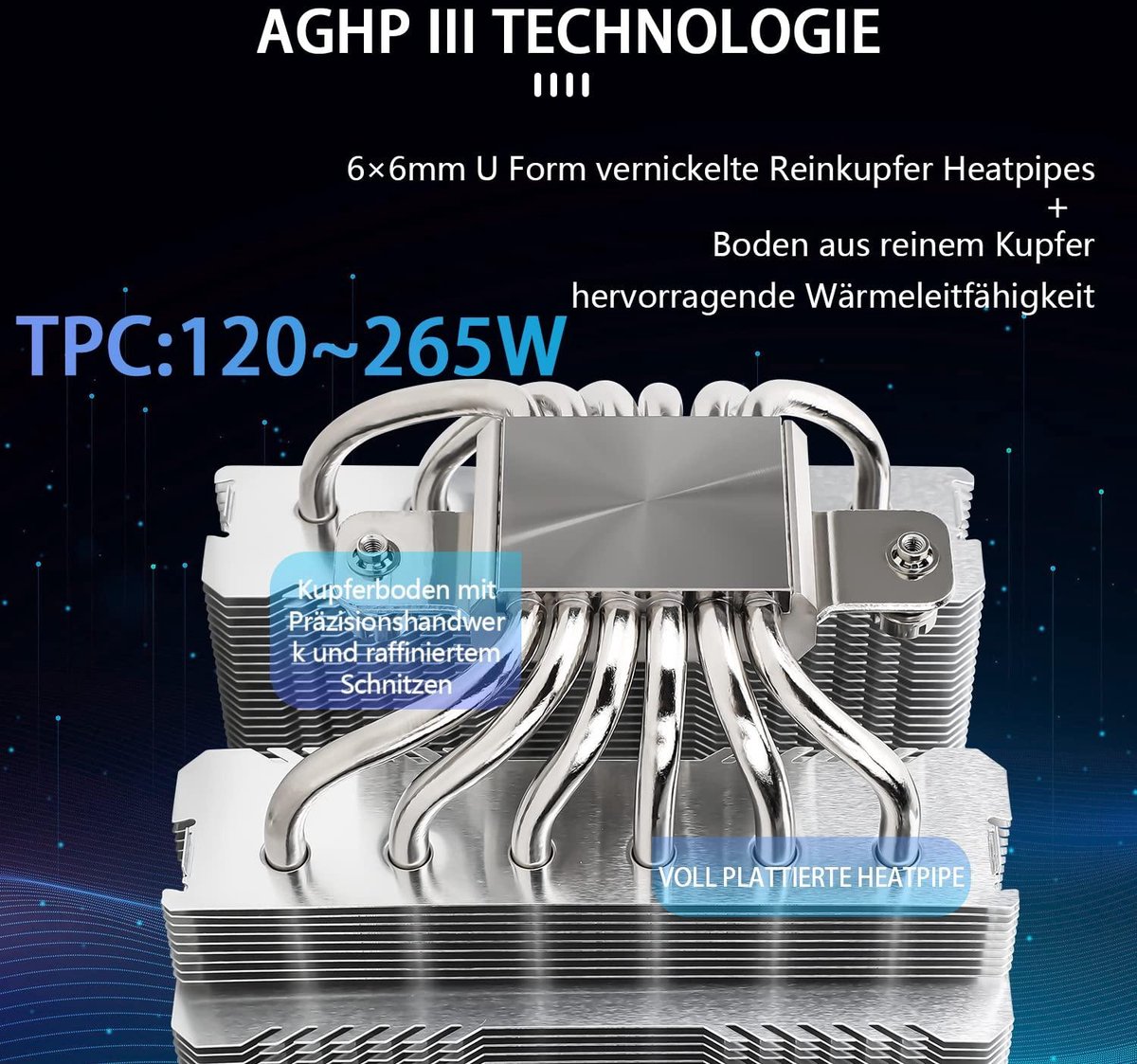 Thermalright Peerless Assassin 120 SE ARGB Dual Tower CPU Luchtkoeler met Dual 120mm PWM Ventilatoren en 6 Heatpipes - afbeelding 4