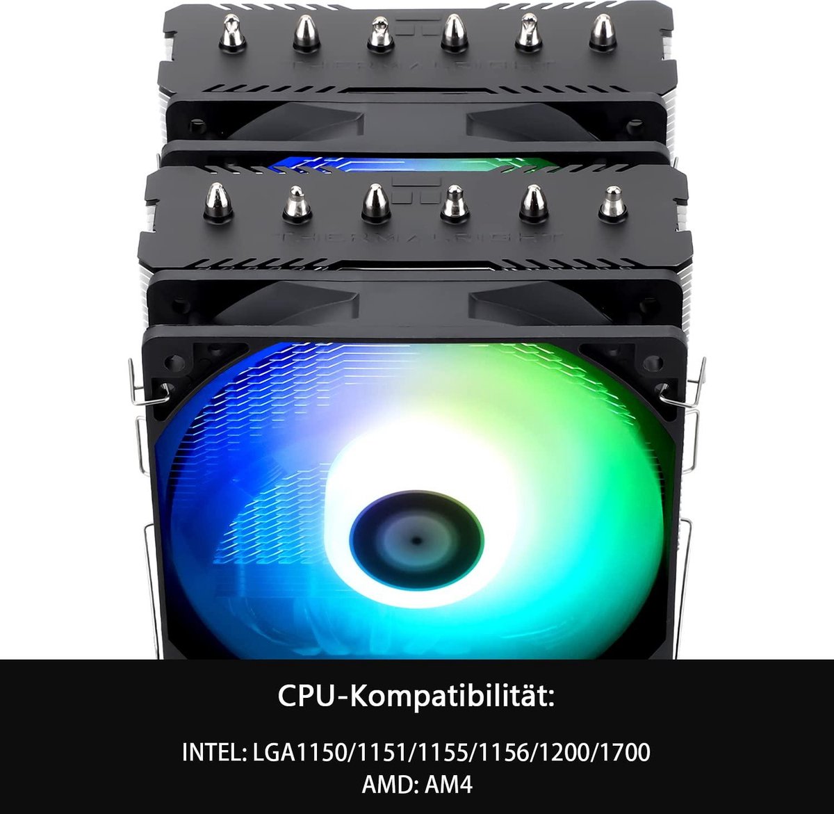 Thermalright Peerless Assassin 120 SE ARGB Dual Tower CPU Luchtkoeler met Dual 120mm PWM Ventilatoren en 6 Heatpipes - afbeelding 5