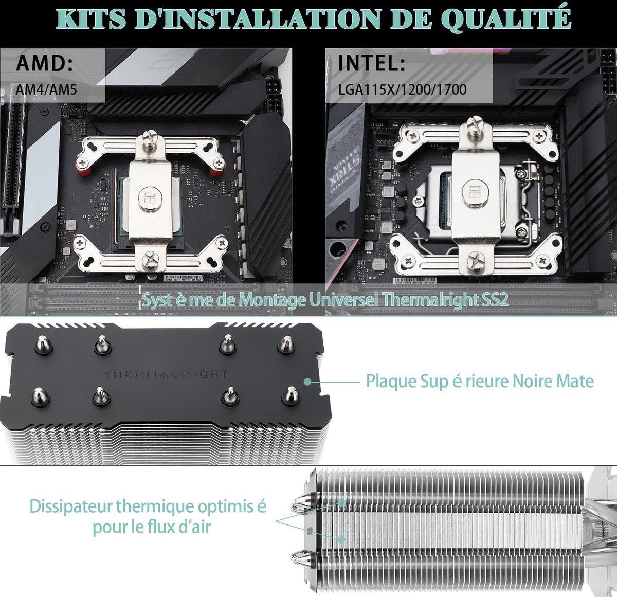 Thermalright Assassin Spirit 120 V2 Plus 4-Heatpipe Dual 120mm CPU Air Cooler - afbeelding 3