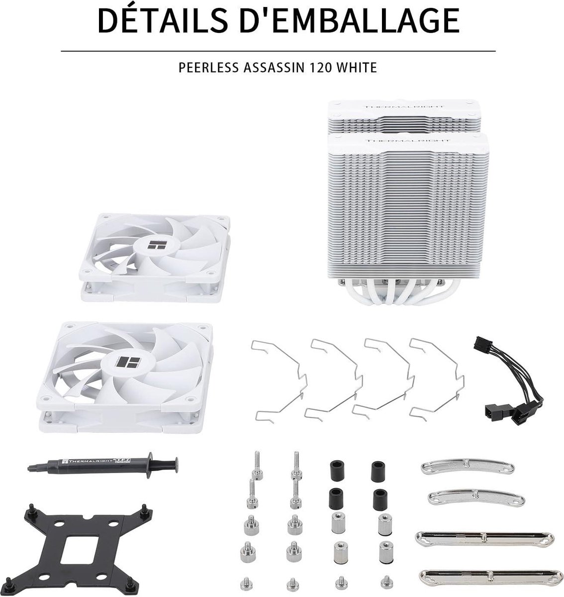 Thermalright Peerless Assassin 120 Digital ARGB White CPU Air Cooler 265W TDP - afbeelding 2