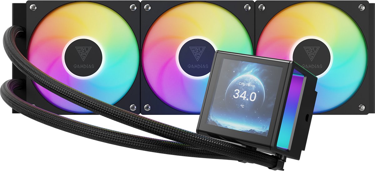 Gamdias Chione P5-360 360mm Waterkoeler (Black) - afbeelding 6