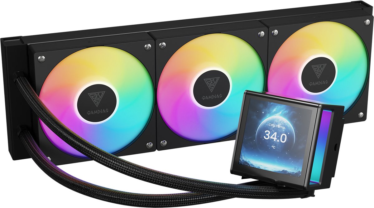 Gamdias Chione P5-360 360mm Waterkoeler (Black) - afbeelding 9