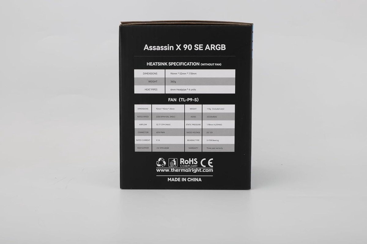 Thermalright Assassin X 90 SE ARGB CPU Luchtkoeler met 4 Heatpipes - afbeelding 10
