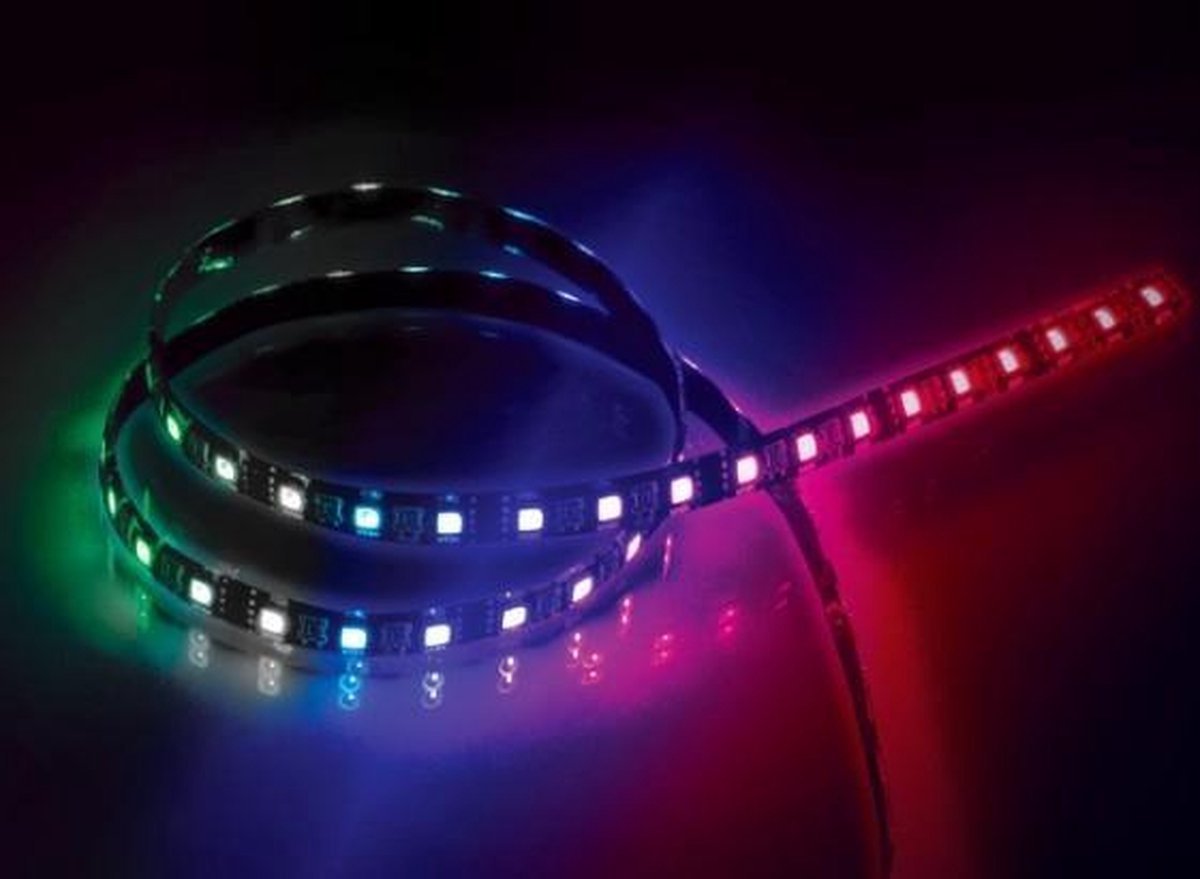 Akasa Akasa Ak-Ld06-50Rb, Magnetische Led Verlichting Strip, 9X Magneten, 30X Led, 50Cm, Gigabyte Fusion, Rgbw