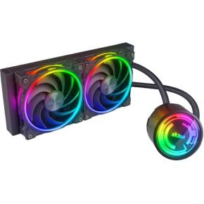 Akasa Akasa Soho 240 Dusk Edition,Dual Radiator Liquid Cpu Cooler Argb Led, Black