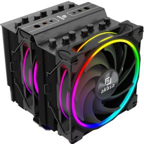 Akasa Soho H7, Premium Dual Tower 7-Heatpipe Cpu Cooler With Addressable Rgb - afbeelding 3