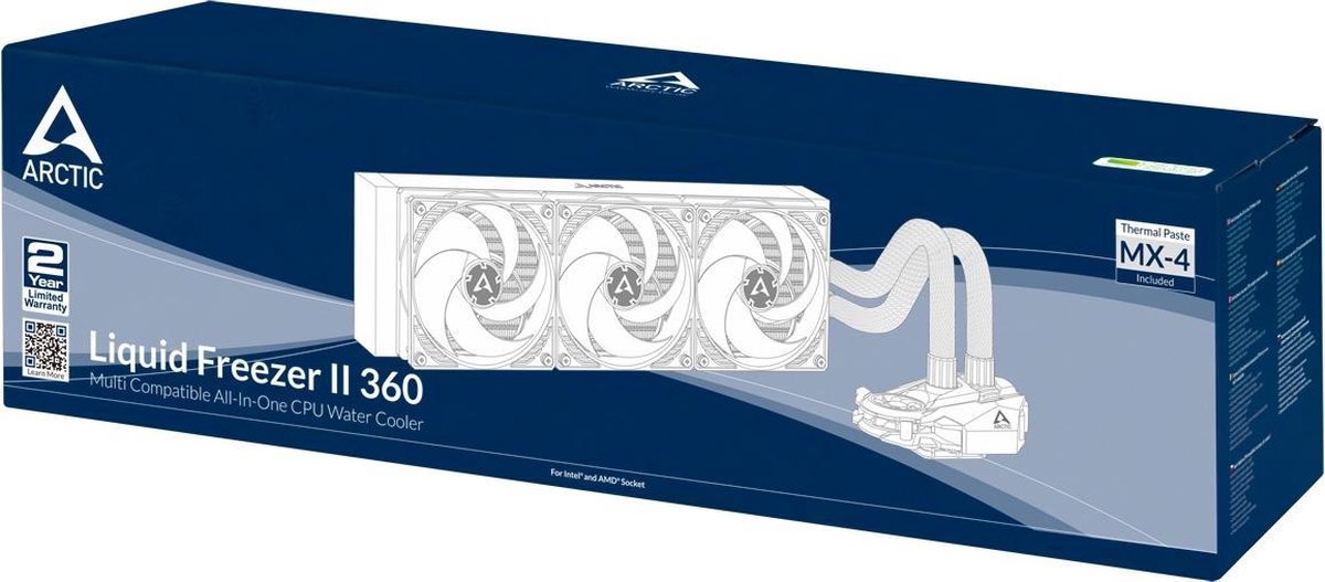 Liquid Freezer II 360 Multi-Compatible AIO CPU Water Cooler 360mm Waterkoeler (White) - afbeelding 5
