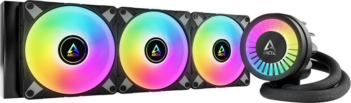 Arctic Arctic Liquid Freezer Iii 360 A-Rgb Black - Vloeistofkoelsysteem - Processor Afmeting Radiator: 360 Mm - Intel Lga: 1851, 1700 - Amd Am5, Am4 - 3X 120Mm Pwm Argb - Zwart
