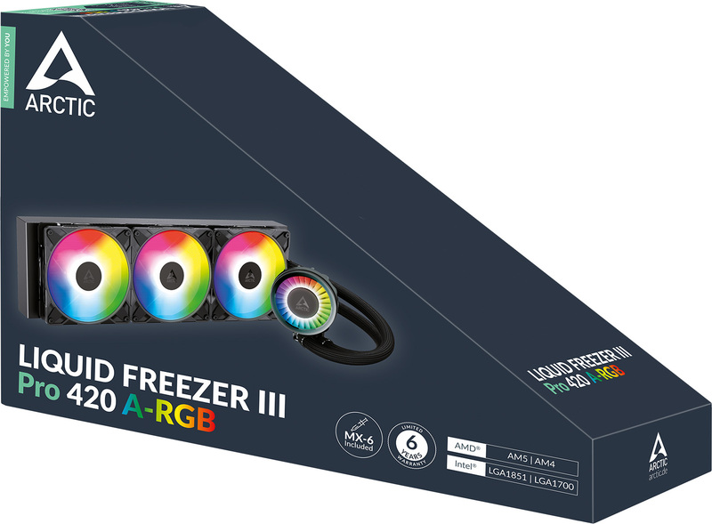 Arctic liquid freezer iii pro 420 bla 60317 6 orig - ARCTIC Liquid Freezer III Pro 420 A-RGB 420mm Waterkoeler (Black)