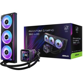 Phantom Gaming 360 LCD AIO Liquid Cooler 360mm Waterkoeler (Black) - afbeelding 8