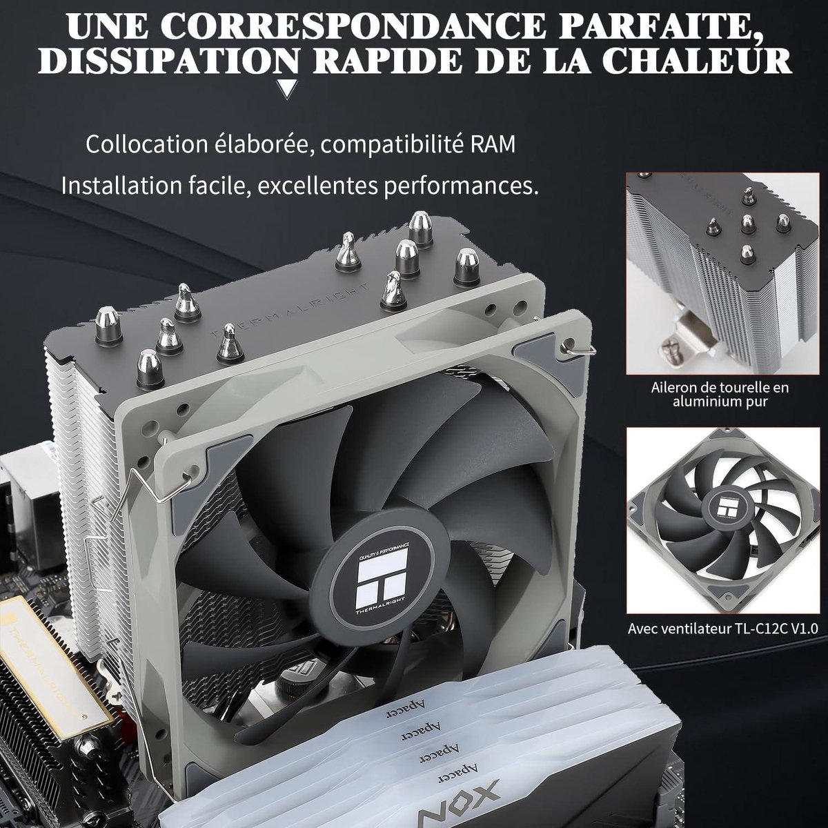 Thermalright Assassin King 120 SE ARGB CPU Air Cooler 235W TDP - afbeelding 7