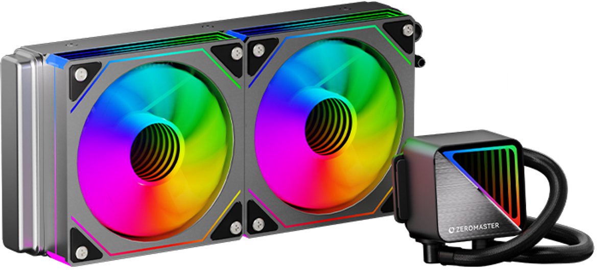 Zeromaster 240 Rgb Aio Cpu Waterkoeler – 240Mm – Rgb Fans – Intel & Amd - afbeelding 2