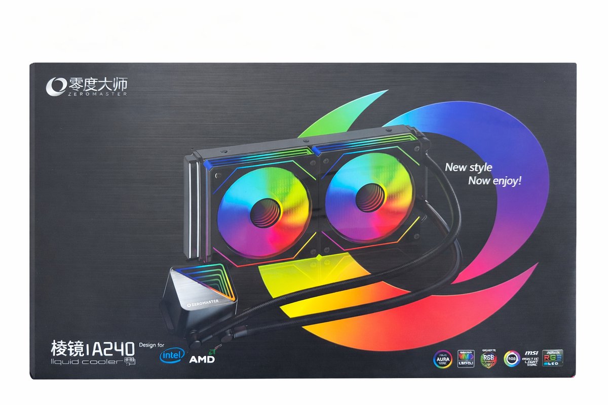Zeromaster 240 Rgb Aio Cpu Waterkoeler – 240Mm – Rgb Fans – Intel & Amd - afbeelding 8
