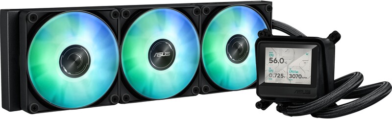 Asus max lc 360 lcd cpu koeling 2 orig - ASUS MAX GAMING LC 360 ARGB LCD 360mm Waterkoeler (Black)