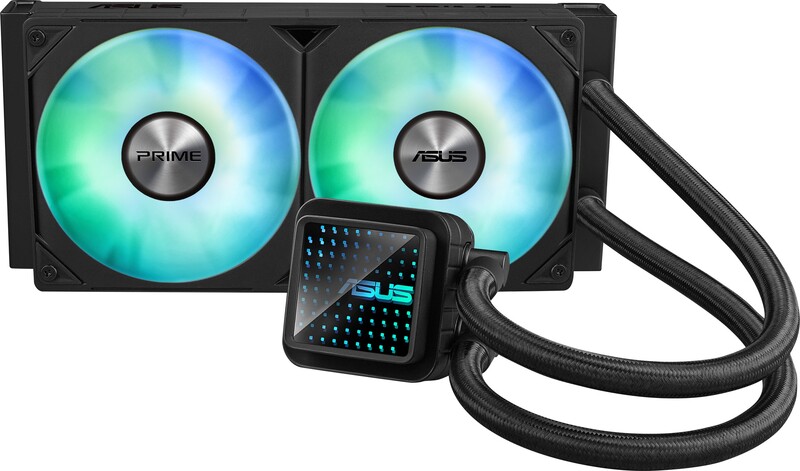 Asus prime lc 240 zwart 2 orig - ASUS Prime LC 240 ARGB 240mm Waterkoeler (Black)