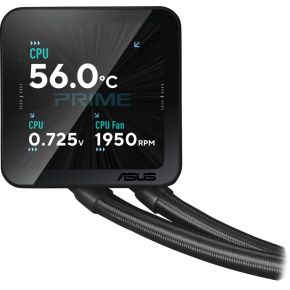 Asus prime lc ii 360 lcd alles 7 orig - ASUS PRIME LC II ARGB LCD 360mm Waterkoeler (Black)