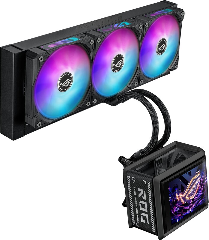 Asus rog ryuo iv slc 360 waterkoeli 2 orig - ASUS ROG Ryuo IV SLC 360 ARGB 360mm Waterkoeler (Black)