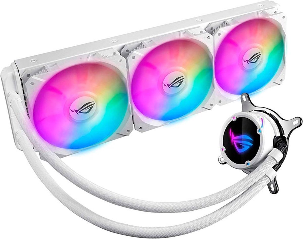 Asus - Rog Strix Lc 360 Rgb White Edition All-In-One Liquid Cpu Cooler With Aura Sync