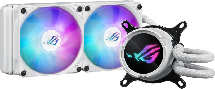 Asus rog strix lc iii 240 waterkoel 2 orig - ASUS ROG Strix LC III 240 ARGB White Edition 240mm Waterkoeler (White)