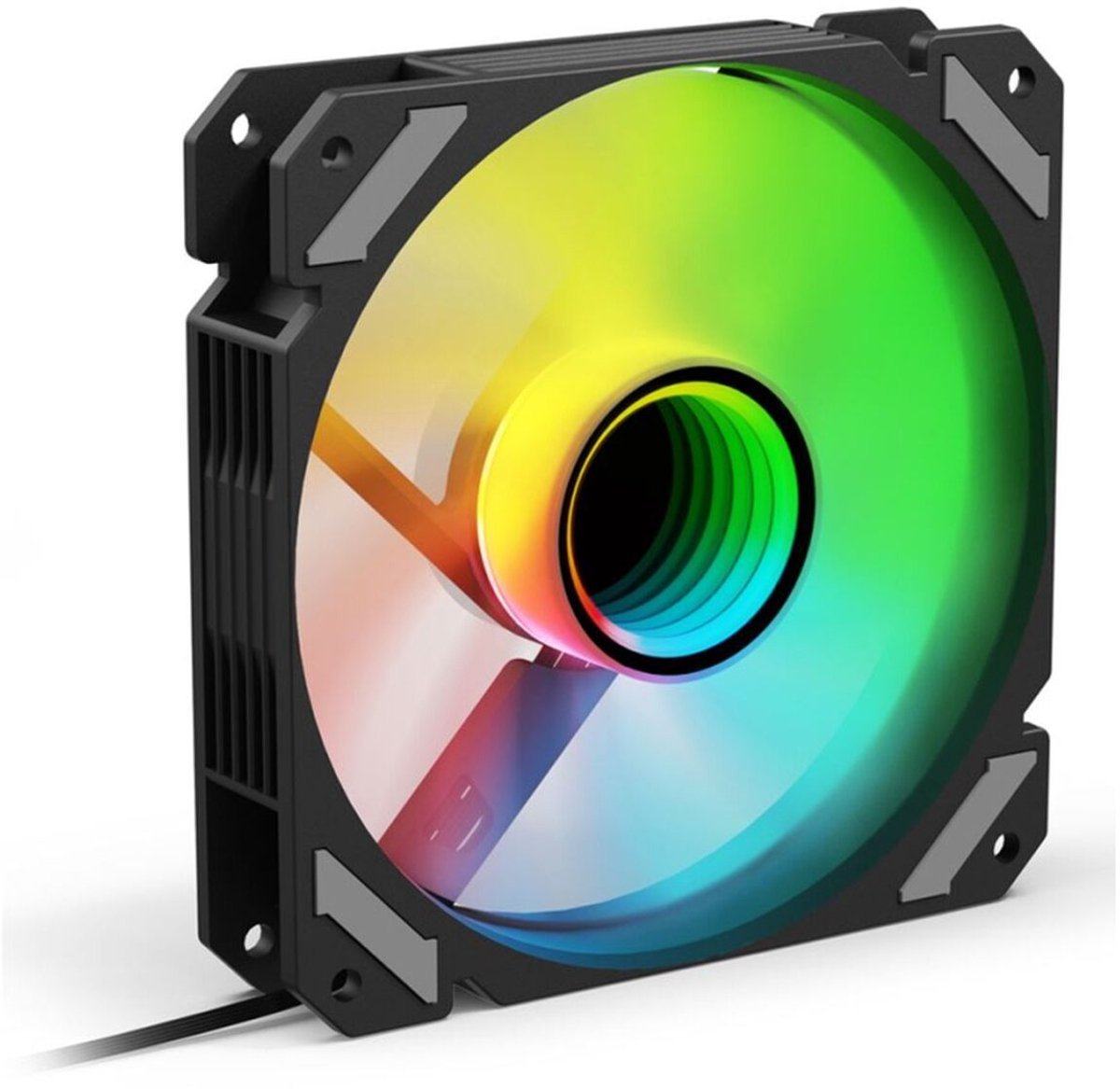 SHARK Mirror RGB PWM Reverse - 120mm Case Fan - Black
