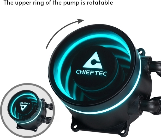 Chieftec iceberg 240 waterkoeling 4 orig - Chieftec Iceberg 240 RGB 240mm Waterkoeler (Zwart RGB)