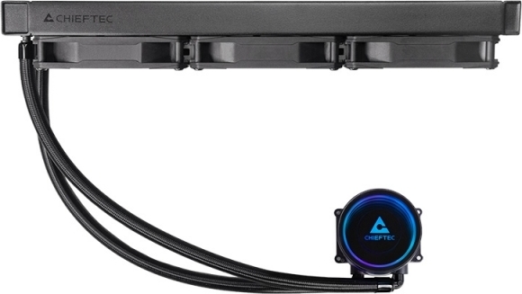Chieftec iceberg 360 dark waterkoeling 2 orig - Chieftec Iceberg 360 Dark 360mm Waterkoeler (Zwart RGB)