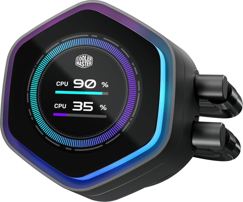 Cooler master masterliquid 360 atmos ii lcd 2 orig - Cooler Master CoolerMaster MasterLiquid 360mm Waterkoeler (Black)