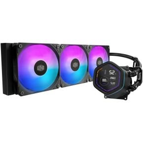 Cooler Master Cooler Master Masterliquid Core Nex Digital 360 Black - Afmeting Radiator: 360 Mm - Voor Intel Lga 1851, 1700 - Amd Am5, Am4 - 2.1" Led Digital Display - 3X 120Mm Argb Pwm Fans