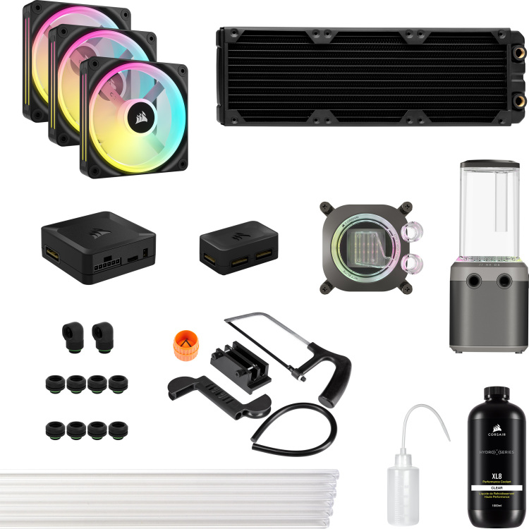 Hydro X Series iCUE LINK XH405i RGB Custom Cooling Kit White 360mm Waterkoeler (White)