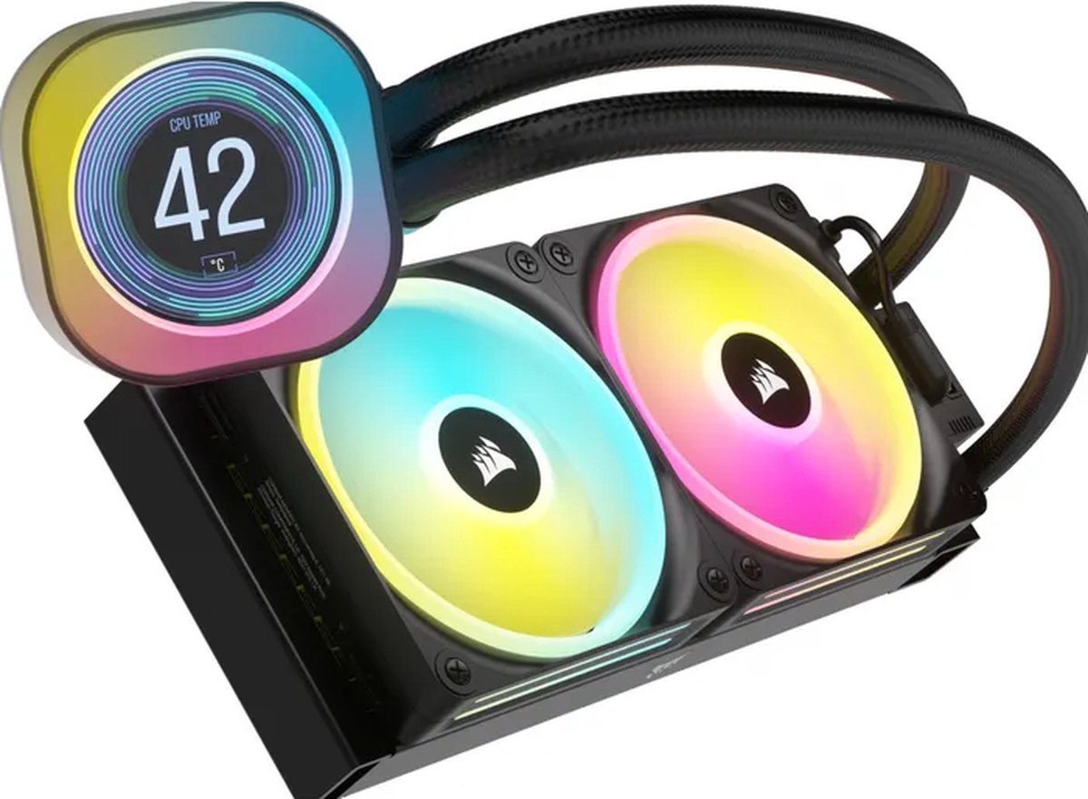 Corsair Icue Link H100I Lcd - Vloeistofkoelsysteem Processor - Afmeting koeler - afbeelding 2