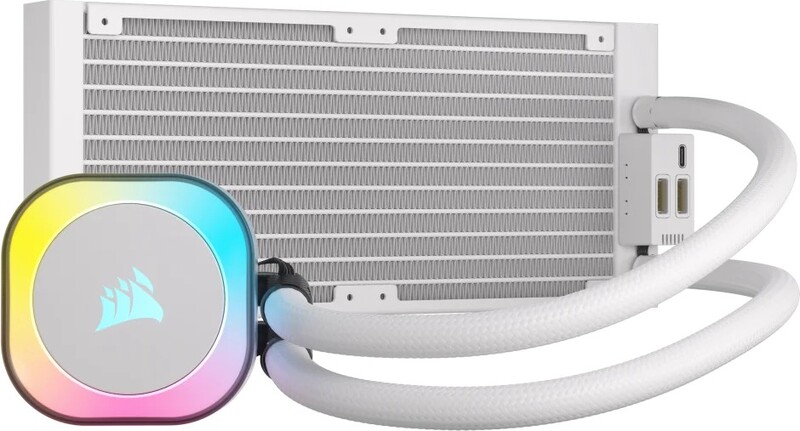 Corsair icue link h100i white vloeisto 4 orig - Corsair iCUE LINK H100i RGB Liquid CPU 240mm Waterkoeler (White)