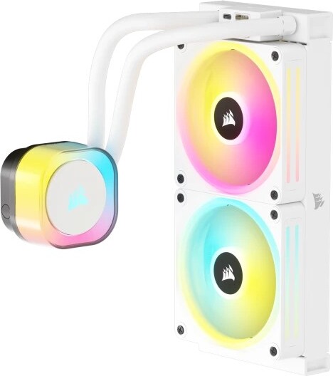 Corsair icue link h100i white vloeisto 6 orig - Corsair iCUE LINK H100i RGB Liquid CPU 240mm Waterkoeler (White)