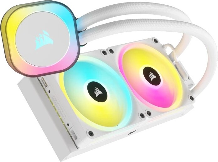 Corsair icue link h100i white vloeisto 7 orig - Corsair iCUE LINK H100i RGB Liquid CPU 240mm Waterkoeler (White)