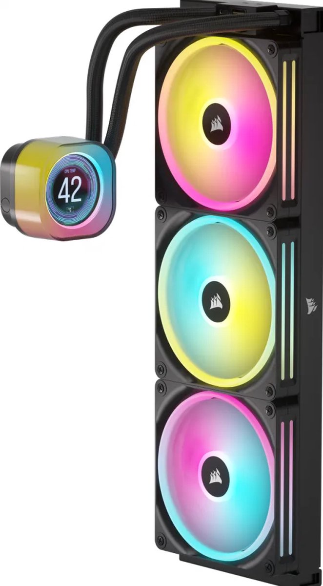 Corsair Icue Link H170I Lcd - Vloeistofkoelsysteem Processor - Afmeting koeler - afbeelding 3