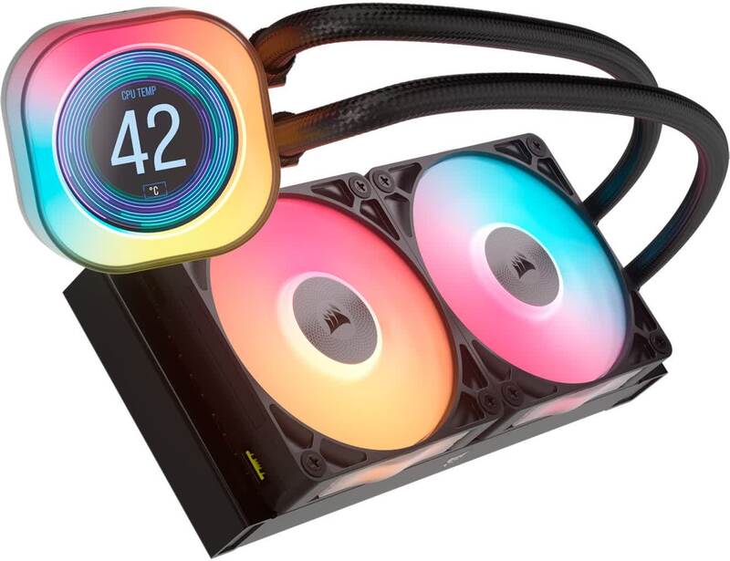 Corsair icue link titan 240 rx lcd 60388 2 orig - Corsair iCUE Link Titan 240 RX LCD 240mm Waterkoeler (Black)
