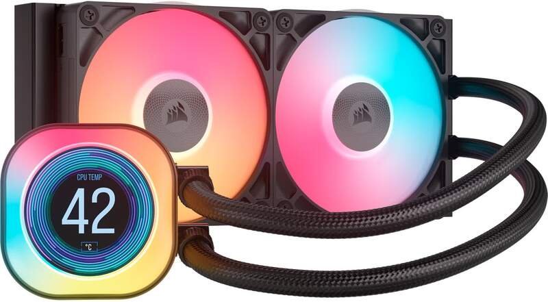 Corsair icue link titan 240 rx lcd 60388 - Corsair iCUE Link Titan 240 RX LCD 240mm Waterkoeler (Black)