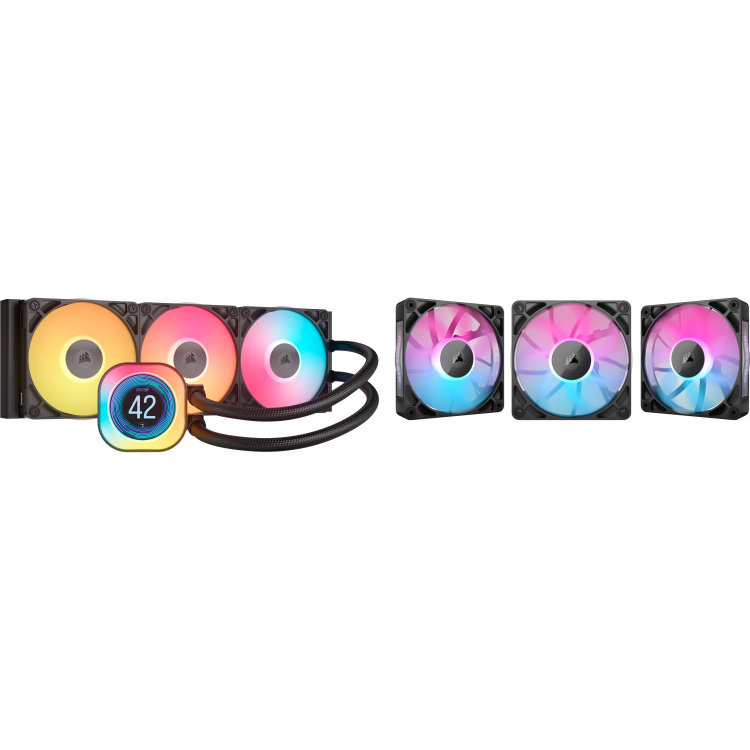 Corsair Corsair iCUE LINK TITAN 360 RX LCD + 3x iCUE LINK RX120 RGB Cooling bundel waterkoeling