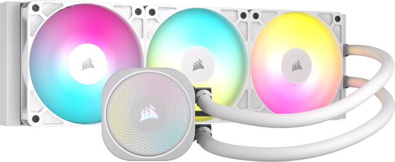 Corsair nautilus 360 rs waterkoeling 60406 - Corsair Nautilus 360 RS ARGB 360mm Waterkoeler (White)