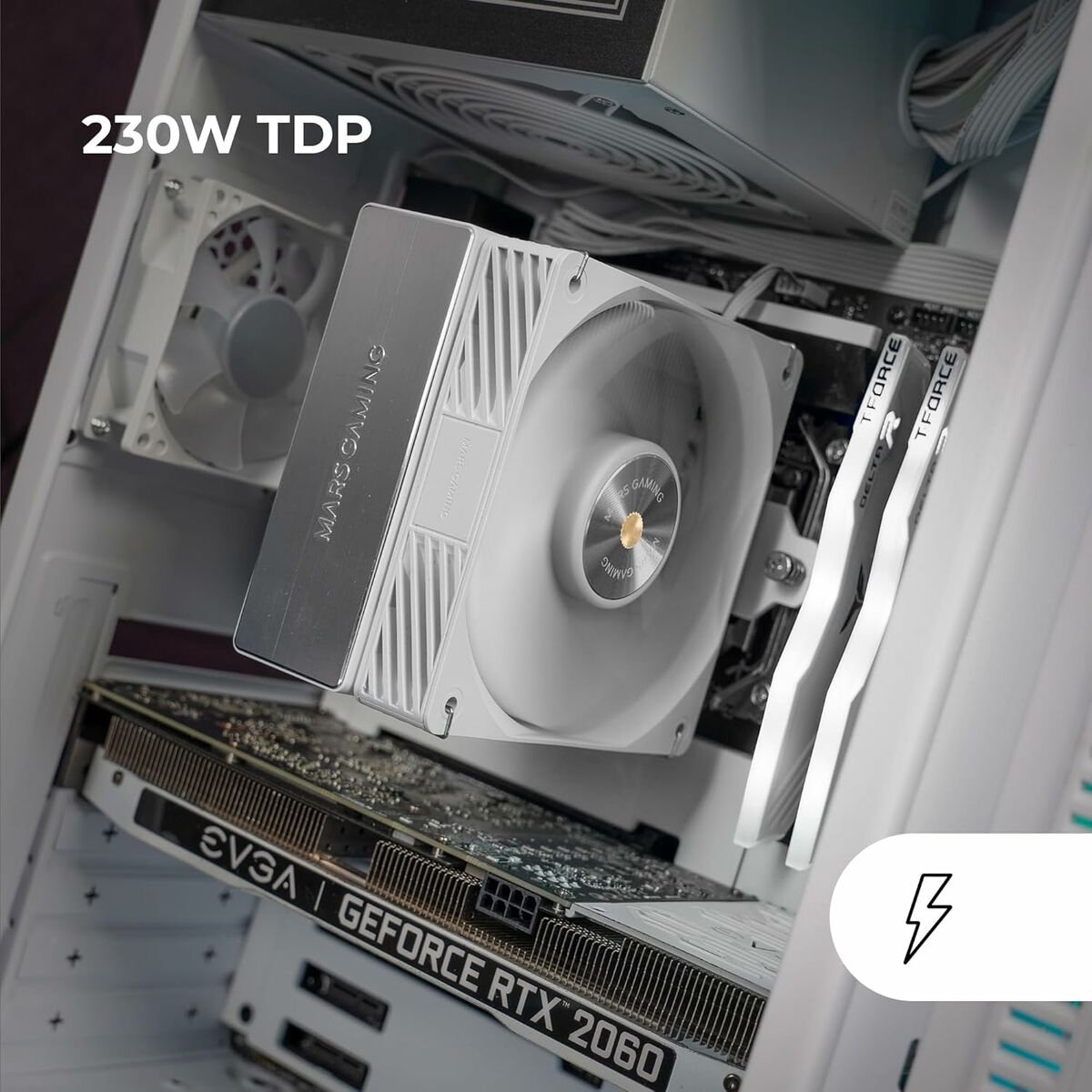 Mars Gaming MCPU-X4 White ARGB CPU Cooler - afbeelding 5