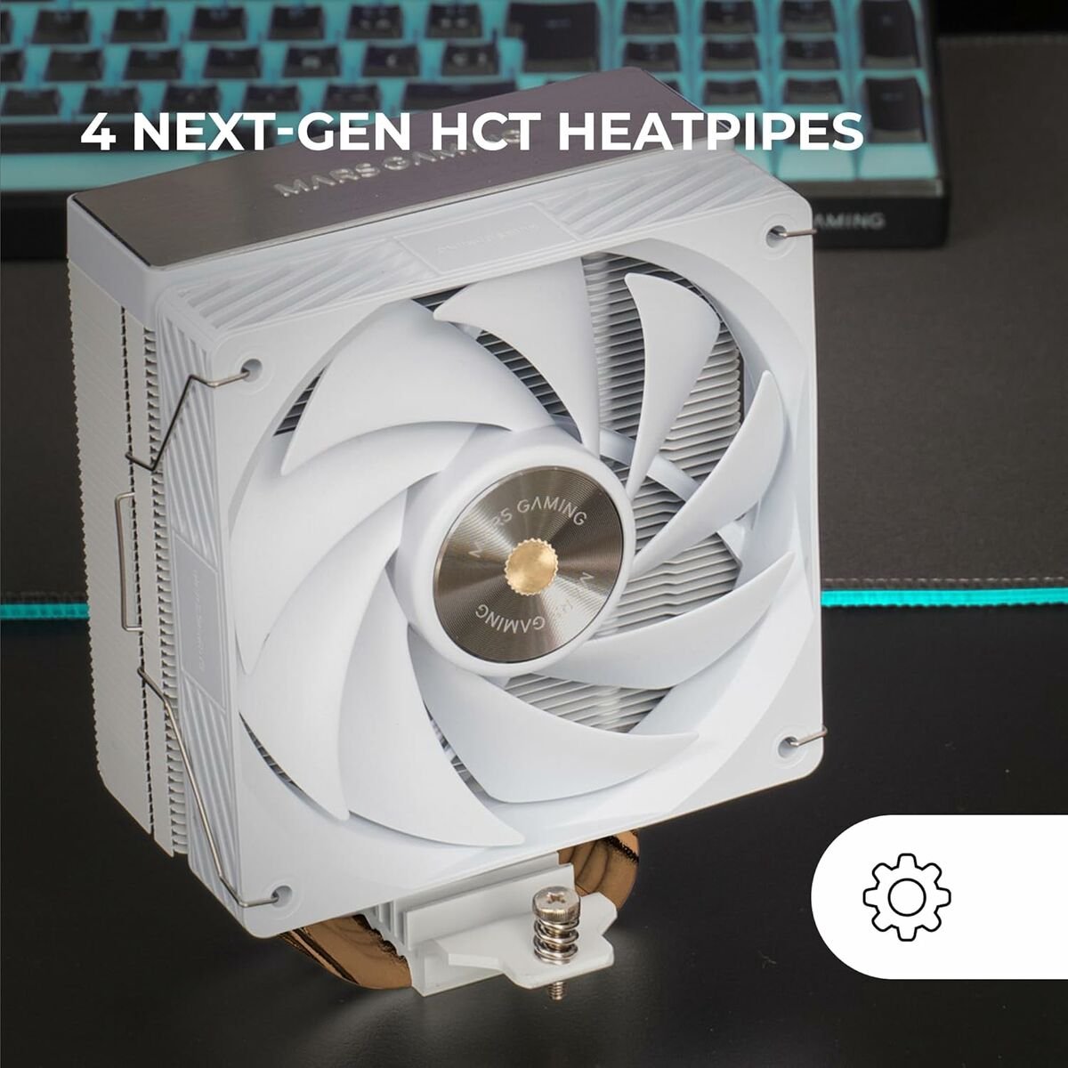 Mars Gaming MCPU-X4 White ARGB CPU Cooler - afbeelding 7