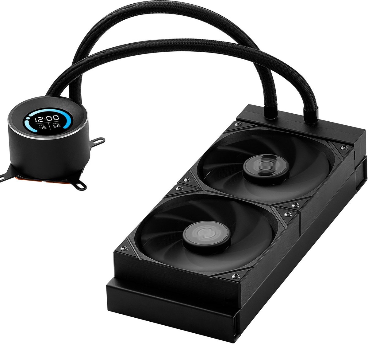 Waterkoeler - AIO All-in-One 120 mm - LCD Scherm 4,6 cm (1.8 inch) - afbeelding 4