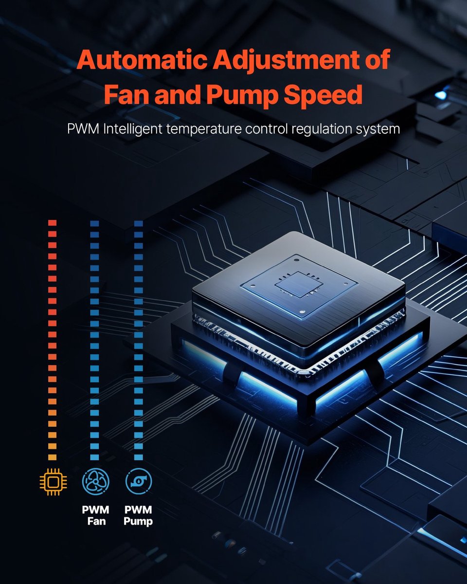 Waterkoeler - AIO All-in-One 120 mm - LCD Scherm 4,6 cm (1.8 inch) - afbeelding 9