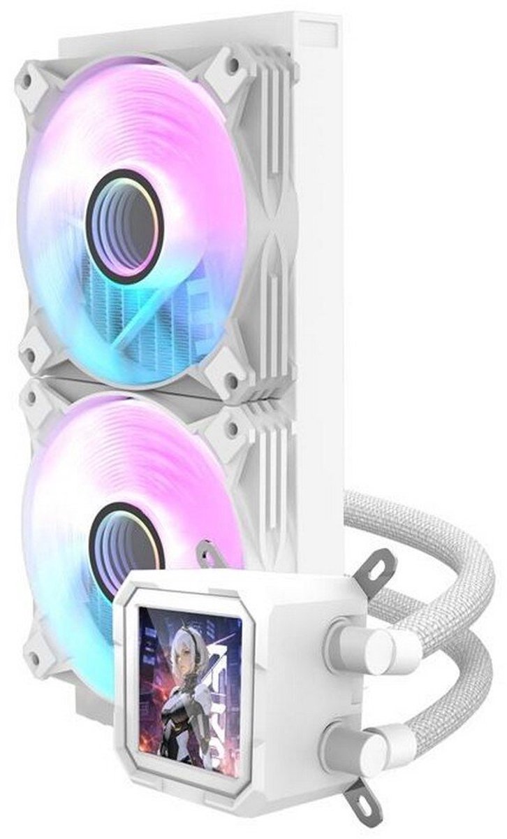 Darkflash dv240s white cpu koeling 3 orig - Darkflash Dv240S White 240mm Waterkoeler (White)